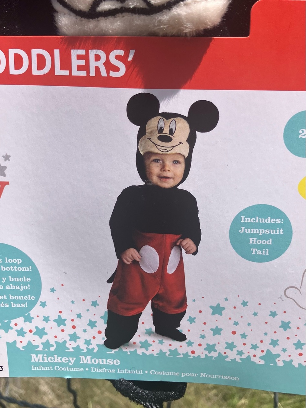 NEW Disney Mickey Mouse Infant Costume - Black, Red, White